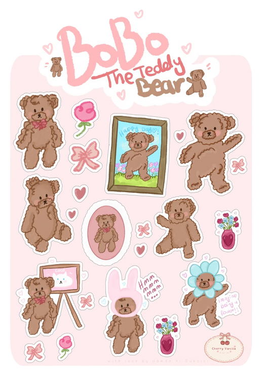 Bobo the Teddy Bear Sticker Pack ♡